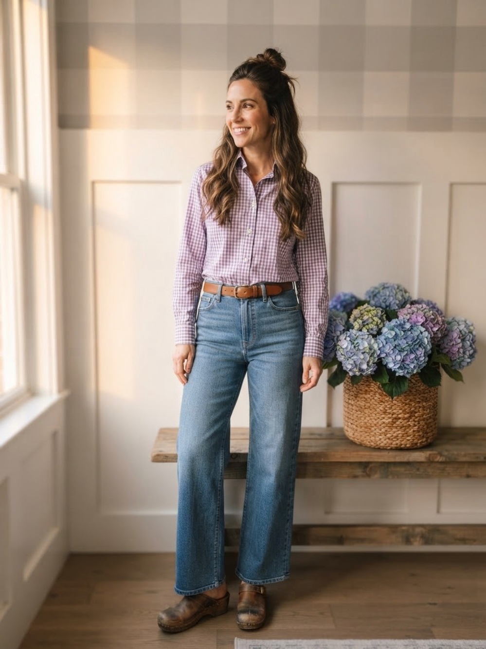 Brooks Brothers Lavender Gingham Button-Down Shirt